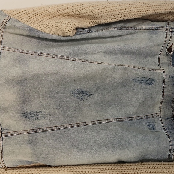 LIT2 Oversized Denim Jacket Sweater Sleeves Size Medium - Picture 11 of 11